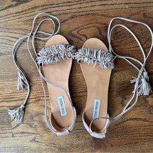 Steve Madden Sweetyy Fringe Lace-up Sandals